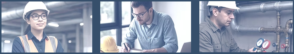 Pictures of people working in construction